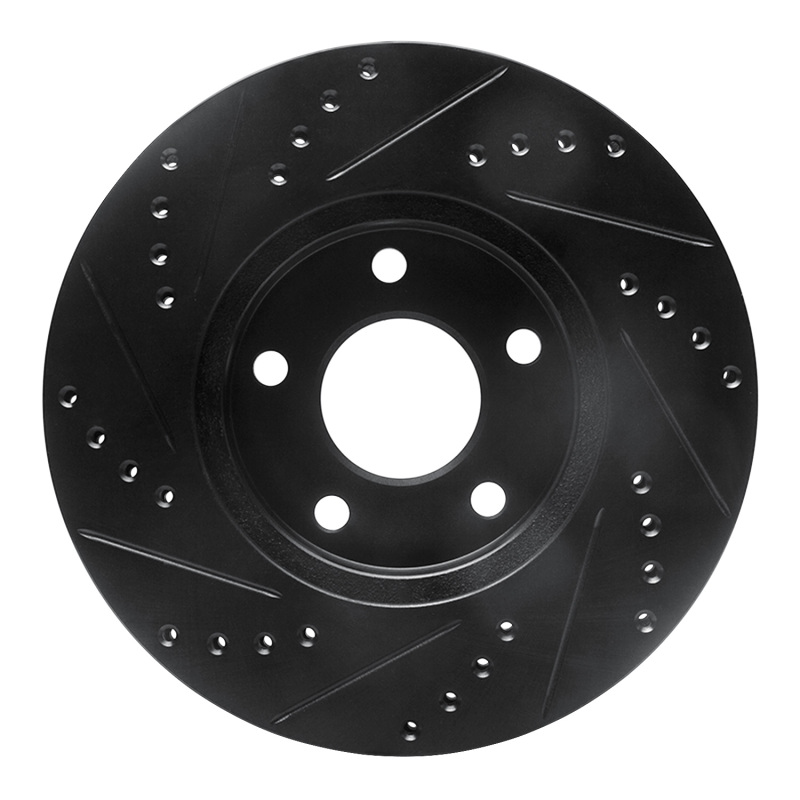 Chevrolet Cobalt Brake Rotor (1) - Front Right - R1 Concepts - Drilled & Slotted - Black - `07-`10